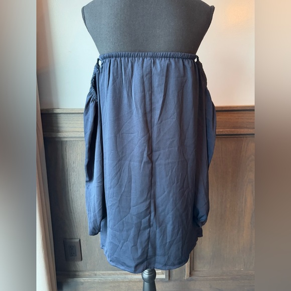 Banana Republic strapless navy dress with attached sleeves size XS tall NWT - Picture 4 of 7